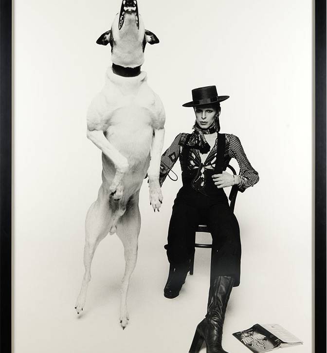David Bowie Working On The Album Cover For "Diamond Dogs", London 1975